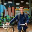 Student with bike